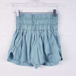 Free People The Way Home Shorts Elastic Waist Mint Green Women's Size Medium‎